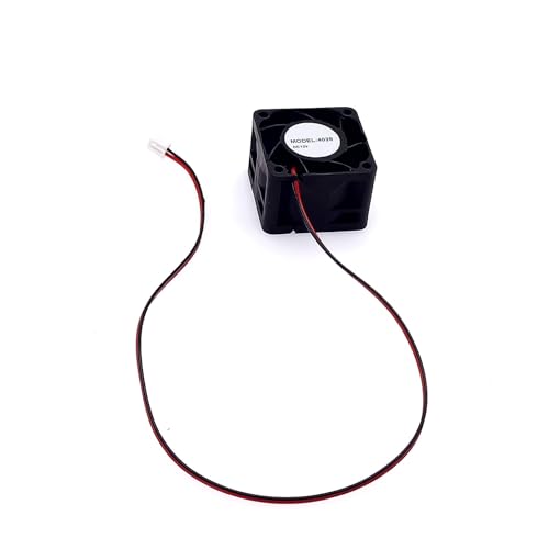JZK 40x40x28 mm DC 12V Mini-Kühlventilator 40mm mit 2-poligem Stecker, 15000 U/min, 0.27A, 4028 Kugellager kleiner bürstenloser DC-Lüfter 4cm für Kühlung oder Belüftung, 3D-Drucker-Lüfter