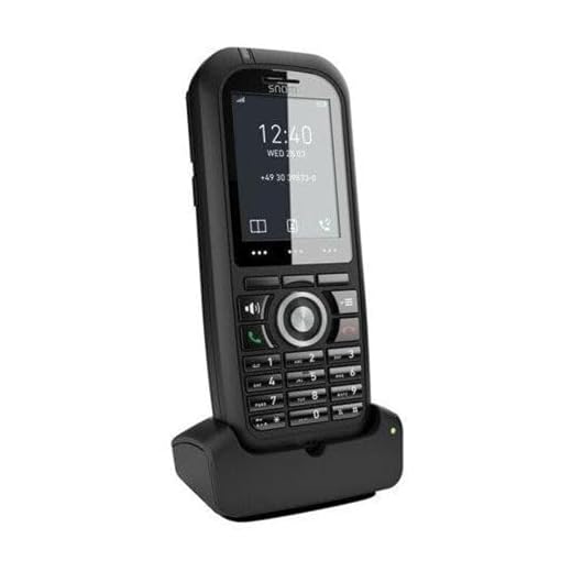 Snom M80 IP Office DECT Ruggedized Handset UE/USA, VoIP, SIP, Bluetooth, IP65, HD, Allarme chiave, vibrazioni, perfetto per uso esterno; Nero; 00004424