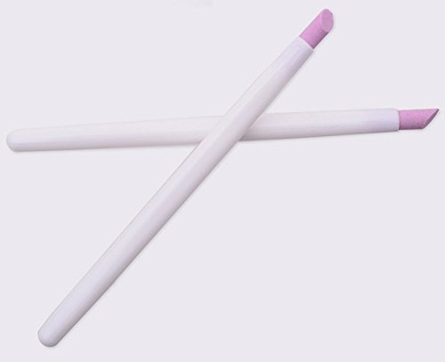 asentechuk® 5 Stück Nagelhautentferner-Stift, mit Quarz-Stein für Peeling, Schieber für Maniküre und Peeling, Keramik-Nagelhautentferner-Stift, Zubehör für Nagelkunst, Quartz, weiß, 13,5 cm Cover
