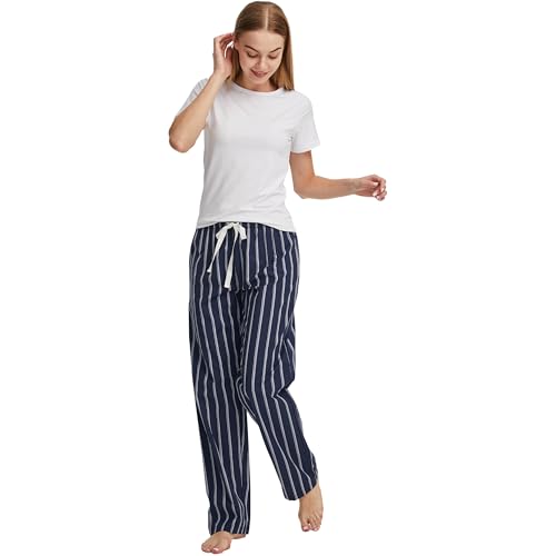 Image of CYZ Women's 100% Cotton Woven Poplin Sleep Pajama Pants