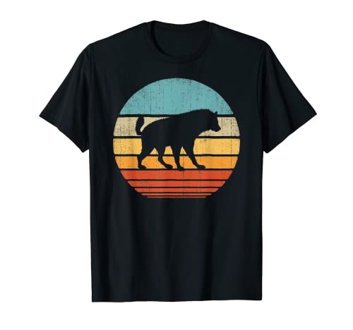 Hyena Retro Vintage 60s 70s Men Women Gifts Zoo Animal Lover Maglietta