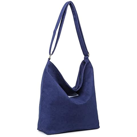 NNEE Women’s Large Size Nylon Shoulder Bag Retro Crossbody Hobo Handbag Tote, Dblue Cover