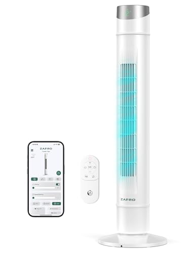 Image of ZAFRO Smart Tower Fan for Bedroom,Upgraded DC Motor Fans that Blow Cold Air