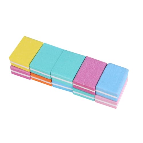 BAZEITFLOW 10 piezas Bloques Pulidores de Esponja para Uñas Pequeños Cuadrados Duraderos Herramienta de Arte para Manicura Profesional y Uso Doméstico Limas Prácticas para Cuidado y Modelado