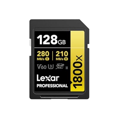 Lexar Tarjeta de memoria SDXC profesional 1800x UHS-II de 128 GB (serie dorada) | Ya disponible en tu tienda friki favorita! En mundofriki.es!