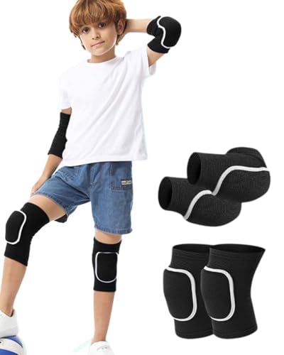 FDCGAS Coderas y rodilleras,Manga de la Rodilla 2 Par Elástico Algodón Rodilleras,Rodilleras de voleibol,rodillera deportiva,Apoyo de Vendaje de Rodilla para Baile Deportivo