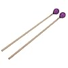 Medium Hard Mallet, Smooth Soft Playing 1 Pair Marimba Mallets Professional for Percussion Instruments(Purple) Playing accessories #5