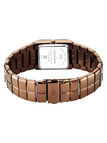 Image of Fastrack Vyb Nova with Quartz Analog Brown Dial Brown Alloy Strap Watch for Men - FV30044QM01W