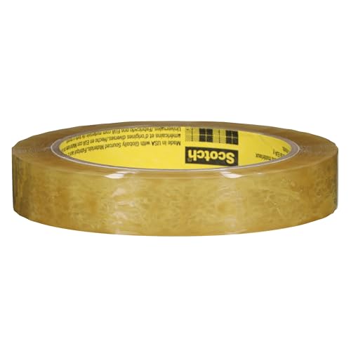 Image of 3M Scotch Light Duty Packaging Tape 681 Clear Moisture Chemical Resistant, 1 in x 72 yd, 36 per case