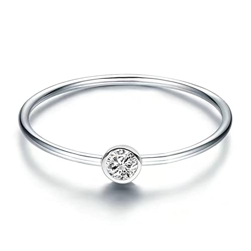 925 Sterling Silver Mother Child Birthstone Stackable Rings Set Mother Ring with Birthstone Mother Daughter Family Ring Mother's Day Jewelry Gifts for Wife2