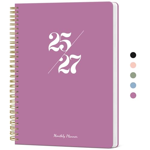 Monthly Planner 2025-2027, 2 Year Monthly Planner Calendar 2025-2027, July 2025 - June 2027, 7" x 10", 25-27 Monthly Calendar Planner, 24 Months, Perfect for School Office Home Planning - Purple