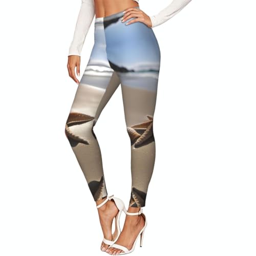 Leggings de estrella de mar para mujer pantalones de senderismo suaves