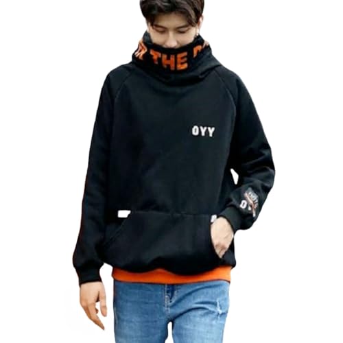 [AiO�@JAPAN] �p�[�J�[ OYY�r�b�O�t�[�h�p�[�J�[ �u���b�N �I�����W 3�T�C�Y �؍��t�@�b�V���� �t�[�h�t�� ������ �v���[���g �n�C�l�b�N (�u���b�N L)