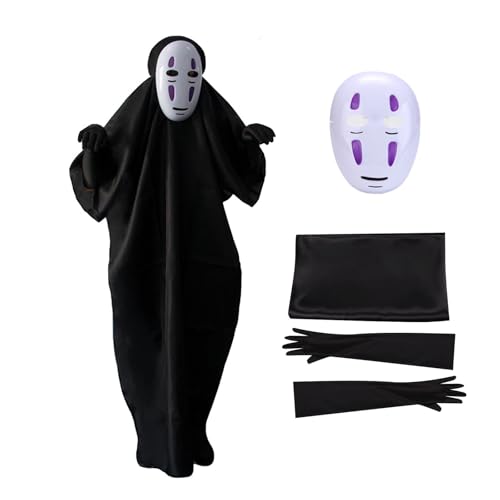 Todoroki Shoto No Face Man Cosplay Costumes Halloween Outfits Full Set Costume Suit with Mask Clothes Gloves(Purpe XL)