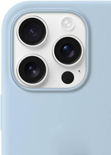 Image of Premium Liquid Silicone Case for iPhone 16 Pro - Slim Full Body Protective Back Cover with Soft Microfiber Lining, Anti-Slip Grip Scratch Resistant Phone Case (Blue)