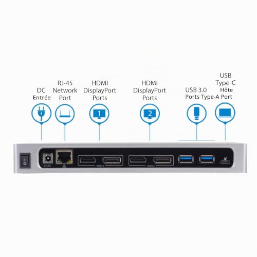 StarTech.com Station d'accueil PC double affichage 4K - vue 9
