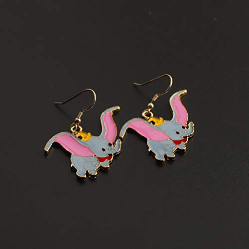 MAOFAED Elephant Present, Elephant Lover Present, Cartoon Lover Gift, Dangle Earring for Her(Elephantearring)4