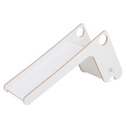 MISIOO Tobogán infantil para interior – Diversión segura a partir de 1 año – Tobogán infantil interior para niños – Tamaño compacto 115 x 34,5 x 52 cm – Perfecto para interiores