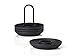 Zone Denmark Solteros Huevera, Silicona y Acero, Negro, 11,2cm