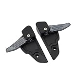 Juego Estriberas para Vespa para Sprint para Primavera 50 125 150 13-23 Asiento Trasero Motocicleta Pedal Pasajero Estriberas Cubierta Pedales Pad Motocicleta Reposapiés(Black Gray)