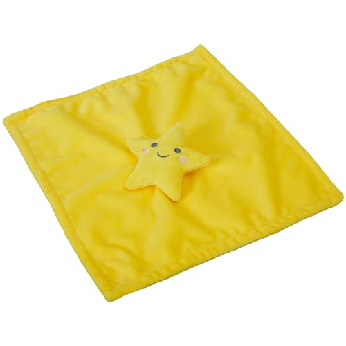 Image of C.R. Gibson Little Hugs Star Minky Fabric Moon Lovey Blanket for Babies, 12.5 inch x 12.5 inch, Multicolor