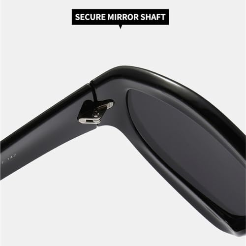 Lunettes de soleil oeil de chat au design polygone rétro et verres teintés bleu gris - 6