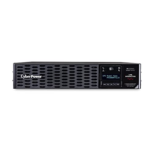 CyberPower PR3000RTXL2U Smart App Sinewave UPS System, 3000VA/3000W, 9 Outlets, 2U Rack/Tower, EBM Option