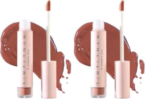 Image of SIMPLYNAM Satin Soft Lip Creme | 1 Swipe Full Coverage | Hydrating, Creamy Matte Finish | 6-8 Hour Stay | Transfer-Proof & Smudge-Proof | Infused with Peptides & Squalane | Vegan | Isha - Almond Pink