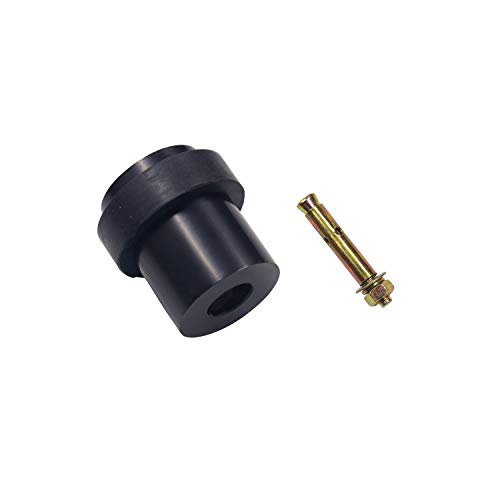 Door Stopper, Safety Cylindrical Floor Decorative Doorknobs Stainless Steel With Rubber Contemporary-Black #TOP1