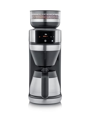 Severin - Cafetera de filtro con molinillo totalmente automática con jarra termo 2 L. FILKA Acero Inox/Negro 1.520 W KA 4853