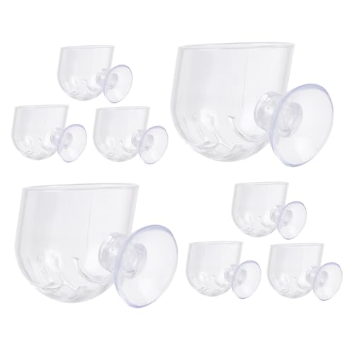 FIXOSHEE 8 Pièces Pot Fleur Suspendu Transparent avec Ventouse Vase Mural Polyvalent pour Aquarium et Culture Hydroponique Support Décoratif pour Plantes Intérieur