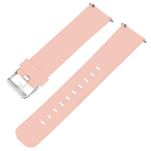 Image of ACM Watch Strap Silicone Belt 20mm compatible with Boat Wave Neo Smartwatch Casual Classic Band Creame Pink