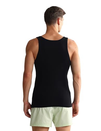 Image of U.S. Polo ASSN. Men's EV006 Pure Cotton Ribbed Vest - Pack of 1