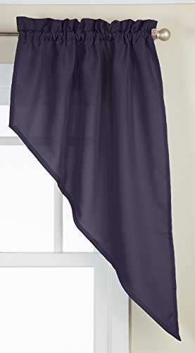 Lorraine Home Fashions Ribcord Swag Pair, 54-Inch x 38-Inch, Navy
