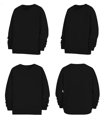 Image of THE BLAZZE Women's Fleece Stretchable Full Sleeves Sweatshirt Regular Fit Round Neck Casual Winterwear for Girls and Womens VBW5