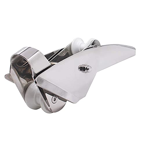 SHENGHUISS 316 Stainless Steel Hinged Self Launching Bow Anchor Roller with pivoting Dual-Roller Anchor Pivoting Head Bow Rollers for Boats B-14LB-33LB by SHENGHUISS - Used condition - Image 6