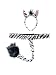 Kids Plush Zebra Headband Ears & Tail Jungle Safari Dressup Costume Set