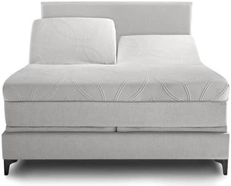 Miniatura 2 de Juego de sábanas de 4 piezas de algodón 100 % puro con cabeza dividida, tamaño King, color negro y 800 hilos, juego de sábanas divididas superiores