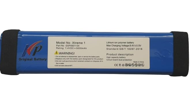 KP Original 5000mAh 7.4V GSP0931134 Compatible Battery for Xtreme-1 Wireless Bluetooth Speaker, 5000 Mah-image-49