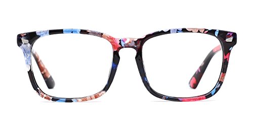 TIJN Unisex Stylish Square Non-Prescription Eyeglasses Glasses Clear Lens Women Men Eyewear
