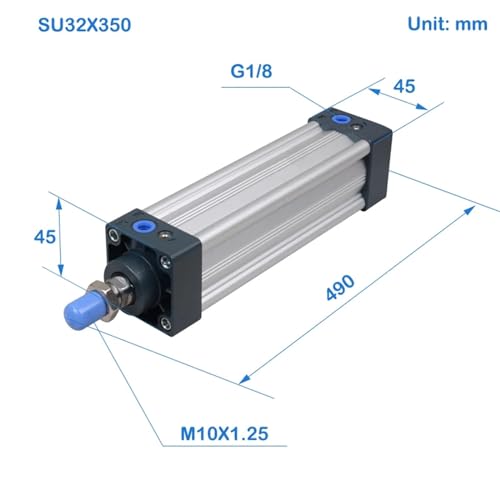 Vérin pneumatique double effet SU32 structure robuste alésage 32 - 3