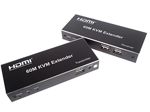 Extensor HDMI KVM que soluciona la pérdida de señal de vídeo a larga distancia con USB 2