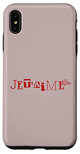 Carcasa para iPhone XS Max Je ta'ime en Letras recortadas