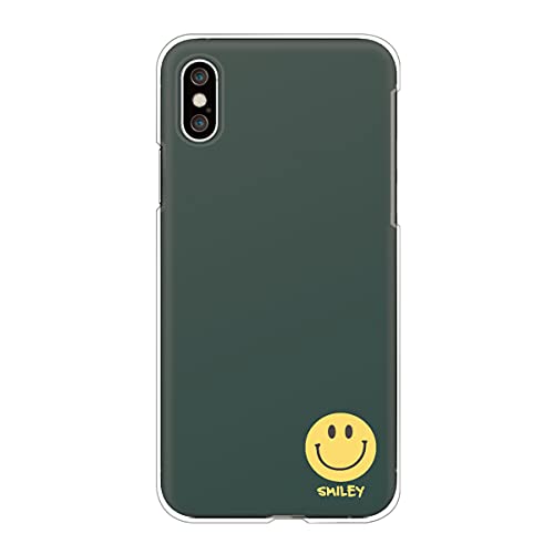 arrows_We2 F-52E アローズWe2 対応スマホケース 【I】ティールグリーン スマイル (小) ニコちゃん ニコちゃんマーク スマイリーフェイス くすみカラー case6453