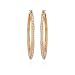 GUESS Goldtone Crystal Stone Chunky Hoop Earrings