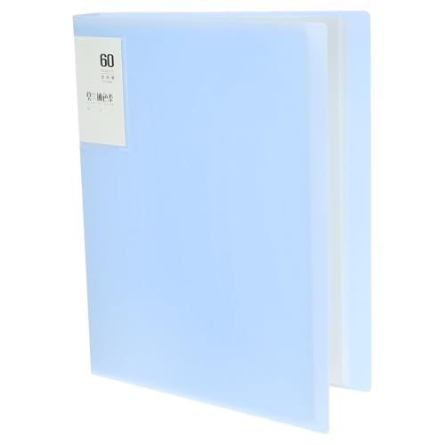 Carpeta de 60 bolsillos M&G A4 azul con 120 páginas de fundas plásticas