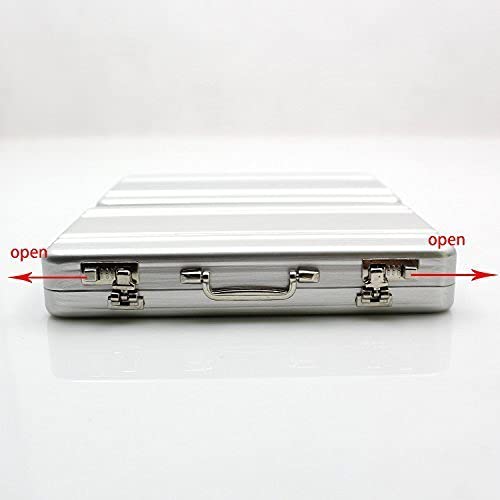 2 Pack RFID Aluminum Wallet Credit Card Holder- Mini Briefcase Design Prevent Electronic Credit Card and Debit Cards from Scan Theft3