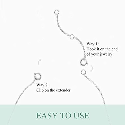 Image of 14K Gold Chain Extender for Women, Yellow Gold /White Gold /Rose Gold Adjustable Gold Necklace Anklet EXtension Chain, Available in 2 /3 /4 Inch