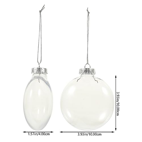 Boules transparentes rechargeables plates 10cm avec surface lisse pour bricolage