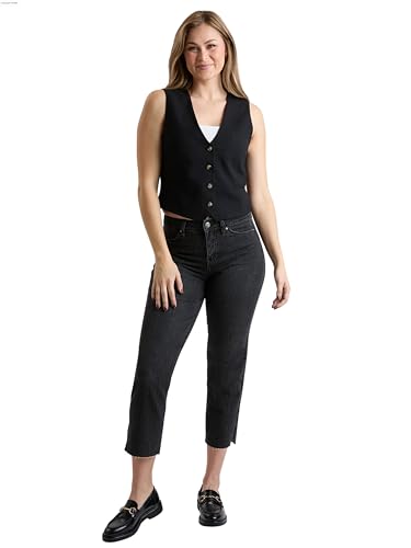 Royalty For Me Womens Women's High Rise Straight Leg Jeans with Tummy Control4